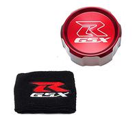 Motorcycle Front Brake Fluid Cap Master Cylinder Reservoir Cover & 3D Embroidered Sock Cover For GSXR 750 600 1000 GSX-R (Color : Red)