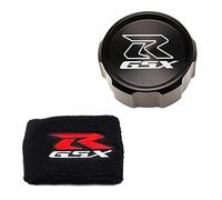Motorcycle Front Brake Fluid Cap Master Cylinder Reservoir Cover & 3D Embroidered Sock Cover For GSXR 750 600 1000 GSX-R (Color : Black)