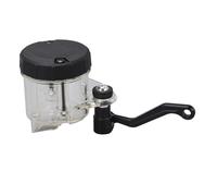 Motorcycle Front Brake Pump Oil Cup Clutch Cylinder Fluid Reservoir Tank, Replacement for CBR600RR CBR1000RR CBR600 YZF R6 R1, with Long Bracket 10cm Tubing, Durable Plastic Metal (Transparent)