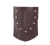 Motorcycle Front Fender Mud Flap with Tassel, Front Fender Flap for Softail Dyna, PU Motorcycle Modification Accessory for Narrow Front Fender (brown beard)