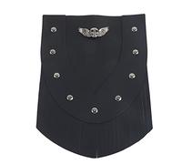 Motorcycle Front Fender Mud Flap With Tassel, Motorcycle Modification Accessories, PU Material, Universal Fit for Softail Dyna, Black Brown Y (black beard)