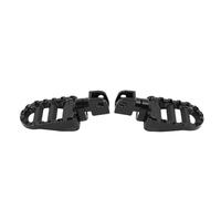 Motorcycle Front Footpegs, Aluminum Alloy 12 Teeth Non Slip Replacement Wider Larger Than Original Foot Pegs Enhanced Grip and Control Easy Installation for Meteor 350 (Black)