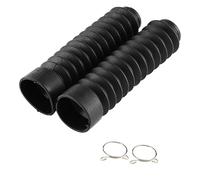 Motorcycle Front Fork Cover, 1 Pair Rubber Fork Cover Gaiters Universal Shock Dust Boots for Dirt Bike(Black)