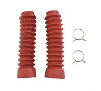 Motorcycle Front Fork Dust Cover Red Rubber Shock Absorber Boot Guard Compatible With For Honda Xr100r Crf100f Off Road Bike Suspension Protector Set Of Two