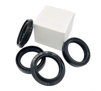 Motorcycle Front Fork Dust Seal Set 56 Through 132 for Cb Series K75/k1200s/r1200s for Buell Xb9r/xb9s - Rubber Replacement Seals (2x Oil Seal 2x