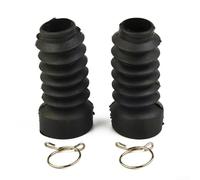 Motorcycle Front Fork Gaiters Rubber Dust Covers - Shock Absorber Protectors for Dirt Bike Motocross - Black Protective Sleeves