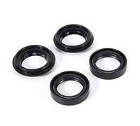 Motorcycle Front Fork Oil Seal Kit 33x46x11mm - Replacement Damper Seals & Dust Boots for Honda CB400, CM400, CX500, ATC - Repair Oil Leak, Precision Fit, 4Pcs Set