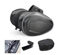 Motorcycle Front Fork Saddlebags Motorcycle Racing Moto Helmet Travel Bags Suitcase Saddlebags One Pair Of Raincoat Plastics Motorcycle Panniers Side Bags(Pu and plastic)