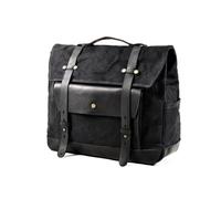 Motorcycle Front Fork Saddlebags Motorcycle Retro Saddle Bag Waterproof Motorbike Side Bag Large Capacity Saddlebags Canva Motorcycle Backpack Motorcycle Panniers Side Bags(Black 1)