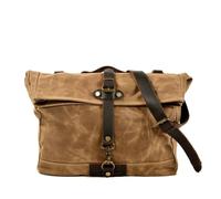 Motorcycle Front Fork Saddlebags Motorcycle Retro Saddle Bag Waterproof Motorbike Side Bag Large Capacity Saddlebags Canva Motorcycle Backpack Motorcycle Panniers Side Bags(Khaki)