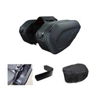 Motorcycle Front Fork Saddlebags Motorcycle Waterproof Saddle Bag Or Motorcycle Side Helmet Riding Travel Bags And Rain Cover One Pair Motorcycle Panniers Side Bags(Oxford and plastic)