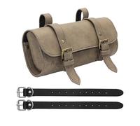 Motorcycle Front Fork Saddlebags Universal Motorcycle For Cruiser Tool Bag Fork Barrel Shape Handlebar Front Fork Bag Black Handlebar Front Fork Bag(Brown gray)