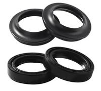Motorcycle Front Fork Shock Absorber Damper Oil Seal And Cover Compatible With LIBERTY 50 2T LIBERTY 50 LIBERTY 50 4T 1998 2008(2pcs seal 2pcs cover)