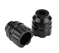 Motorcycle Front Fork Sliders 2 Pieces Aluminum Alloy CNC Motorcycle Front Fork Anti-Collision Slider Protector Fit for Universal (Black)