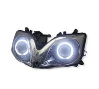 Motorcycle Front Headlight FOR CBR600 FOR F4i 2001-2007 Motorcycle Modified Head Light Lamp Custom Angel Devil Eyes LED Assembly HID Projector Headlamp(WHITE)
