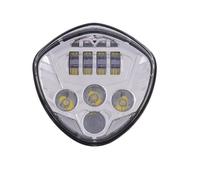 Motorcycle Front Headlight FOR Cross FOR Country FOR Road FOR Cruisers HALO ANGEL EYE VICTORY LED Headlight Chrome Black(2 no halo)