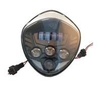 Motorcycle Front Headlight FOR Cross FOR Country FOR Road FOR Cruisers HALO ANGEL EYE VICTORY LED Headlight Chrome Black(No halo)