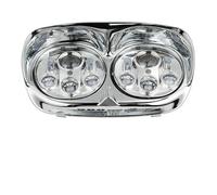 Motorcycle Front Headlight FOR Road FOR Glide FOR FLTR 1998-2013 Motorcycle 5.75" Dual LED Projector Headlight Lamp(Chrome)