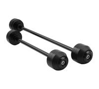 Motorcycle Front/Rear Axle Wheel Fork Sliders Protector Falling Guard Pads For YZF-R1 2007-2008(Black-Front Rear)