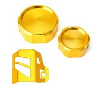 Motorcycle Front Rear Brake Fluid Reservoir Cover Guard Oil Filler Cap For TRACER 9GT For Plus 2021-2024 LIANGYIMEI(Gold -3pcs)