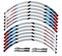 Motorcycle Front Rear Rim Wheels Edge Outer Rims Sticker Reflective Stripe Wheel Decals Compatible With BMW S1000RR