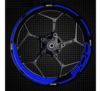 Motorcycle Front Rear Wheel Sticker Tire Inner Stripe Reflective Waterproof Rim Decal Stickers for Kawasaki Z900 Reflective Rim Tape(Color17)