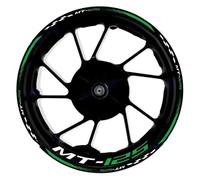 Motorcycle Front Rear Wheel Sticker Tire Inner Stripe Reflective Waterproof Rim Decal Stickers For Yamaha MT-125 MT125 Wheel hub sticker(Color5)