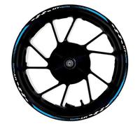 Motorcycle Front Rear Wheel Sticker Tire Inner Stripe Reflective Waterproof Rim Decal Stickers for Yamaha MT-125 MT125(Color21)