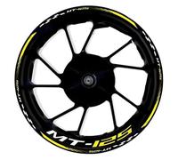 Motorcycle Front Rear Wheel Sticker Tire Inner Stripe Reflective Waterproof Rim Decal Stickers for Yamaha MT-125 MT125(Color16)