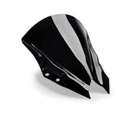 motorcycle front screen For Kawasaki For NINJA500 SE 2024 For NINJA 500 Double Bubble Windscreen Windshield Fairing Screen Wind Deflector Accessories Moto(Black)