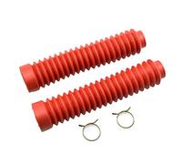 Motorcycle Front Shock 30mm Fork Rubber Boots Dust Jacket Cover For Honda Kawasaki Suzuki Yamaha Dirt Bike Off-Road Custom (Red)