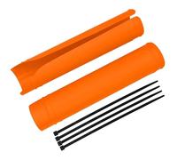 Motorcycle Front Shock Covers Fork Guards Motorcycle Universal Fork Cover Shock Absorber Guard Protector Fit For Yamaha Fit For Kawasaki ATV Dirt Bike(Orange)