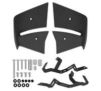 Motorcycle Front Side Spoilers Naked Downforce Aerodynamic Wind Fairing Winglet For Z650 2020-2025(Carbon Fiber Pattern)