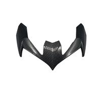 Motorcycle Front Spoiler Aerodynamic Wing For Z900 2020 2021 2022 2023 2024 Motorcycle Front Upper Nose Headlight Fairing Cowls Cover Set ABS Accessories(Carbon Fiber Look)