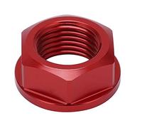 Motorcycle Front Wheel Axle Nut M16x1.5 Aluminum CNC - Machined Replacement for CRF250R / CRF450R / CRF250RX - Lightweight Durable Design for High Reliability and Precision Fit (Red)