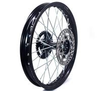 Motorcycle Front Wheel Rim 1.60 X 17" Inch Rear Rims Aluminum Alloy Circle Of17" Wheel With Disc Brake Sprocket For Dirt Pit Bike(428-12MM-Black)