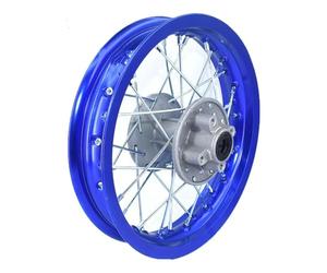Motorcycle Front Wheel Rim 1.85-14 Rear Rims 14inch Aluminum Alloy Wheel Rims 32 Spokes For Dirt Bike Pit Bike Wheel(Blue)