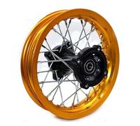Motorcycle Front Wheel Rim For Dirt Bike Pit Bike Small Pit Bike Rear Aluminium Wheel 1.60-10 Inch Rims 10"(Gold 12mm Axle Hole)
