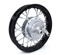 Motorcycle Front Wheel Rim For Dirt Pit Bike Motorcycle Front Wheel 10 Inch Rims 1.40-10" Aluminum Alloy Circle Drum Brake Hub 12mm Axle(Black)