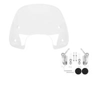 Motorcycle Front Windshield Windscreen Double Bubble Wind Screen Spoiler Protector Cover With Bracket For Suzuki US125(Transparent 35cm)