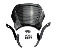 Motorcycle Frontal Plate Vintage WindScreen Deflector For HONDA CMX300 CMX500 REBEL 2017-2024 CMX1100 2021-2024 Rebel Windscreen Spoiler(Carbon CMX300)