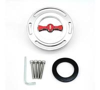 Motorcycle Fuel Caps/Fit For BMW S1000RR S1000R S1000XR HP4 HP2 CNC Aluminum Alloy Modification Accessories Gasoline Cover Motorcycle Gas Cap Gas Fuel Tank(Silver Red)