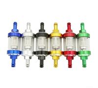 Motorcycle Fuel Filter, Aluminum Alloy Glass Bowl Inline Gas Petcock Screen, Compatible with for ATV Dirt Bike Motors(gold)