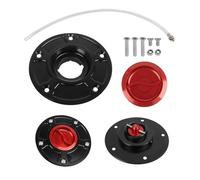 Motorcycle Fuel Tank Cap Keyless Quick Release Motorcycle Tank Fuel Caps Gas Cover Case For Suzuki For HAYABUSA GSXR 600 750 1000 K1-K8 SV650 X SV 1000 S(Red-S)