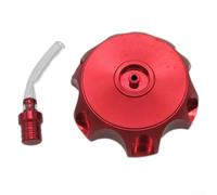 Motorcycle Fuel Tank Cover Cap with Breather Valve for 50cc 70cc 90cc 110cc 125cc 140cc 150cc 160cc Dirt Bikes, Aluminum Construction(Red)