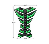 Motorcycle Fuel Tank Stickers Fishbone Sticker 3D Silicone Tank Pad Tankpad Protector Decal Motorcycle Universal(Green)