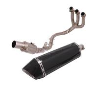 Motorcycle Full Exhaust System Caebon Fiber Muffler Tail Pipe Front Link Tube Modified For Triumph Tiger 850 2020-2021