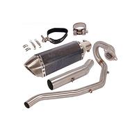 Motorcycle Full Exhaust System Tips Front Mid Link Pipe Slip On 51mm Mufflers Escape For Yamaha XG250 For Tricker All Years(3)