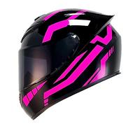 Motorcycle Full Face Helmet DOT Motorbike Tourist Helmets Scooter helmet Crash Helmet for Men & Women Daily commute (Pink,59~60cm XL)