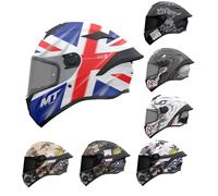 Motorcycle Full Face Helmet mt Targo S -Street Racing Touring Biker Rider Crash Sports Motorbike Helmets - Adult Men Women ECE 22.06 Approved Safety Helmet (Britain B15 Gloss Red White Blue,XL)